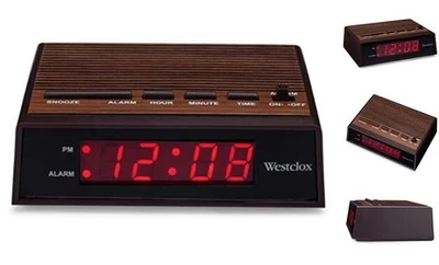  Retro Wood Style Easy To Read Super Bright Small Night Table Ascending Alarm  - Image 1 of 4