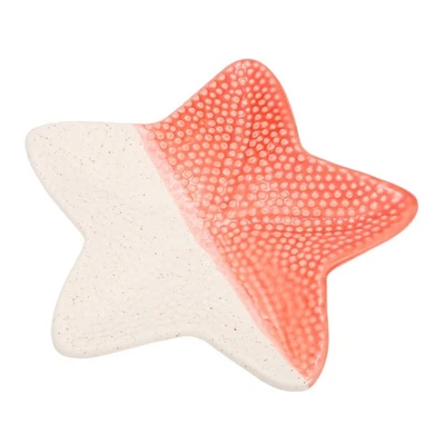 Ceramic Jewelry Tray, Conch Vanity Tray for Women Key Necklace Ring, Pink/White - Изображение 1 из 4