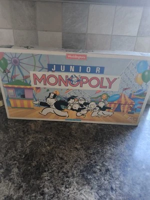 Waddington's Junior Monopoly Board Game Long Box Version 1991 Complete Vintage - Image 1 of 4