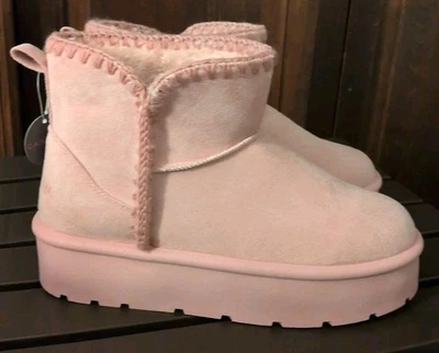 Danskin Nuevo Botín Plataforma Beignet Talla 10 ROSA Espuma con Memoria Comodidad ¡Bonito! Foto 1 de 4