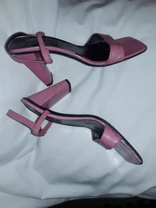 Armando Pollini Ladies Strappy Sandals Size 6/39 Pink Patent Leather - Picture 1 of 5