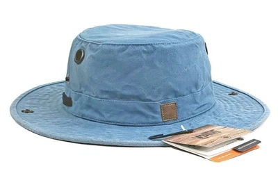 NUEVO Sombrero Tilley T3 Wanderer DENIM AZUL UPF 50+ Lona Algodón Nuevo con Etiquetas 7 1/2 Foto 1 de 4