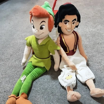 Authentic Disney Store green Peter Pan RARE & Aladdin  soft dolls - Image 1 of 4