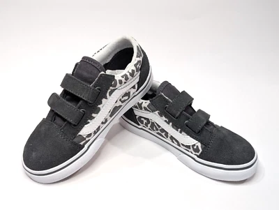 Zapatos de skate Vans Old Skool V leopardo de las nieves gris/blanco para niños pequeños - talla 7 nuevos sin caja Foto 1 de 4