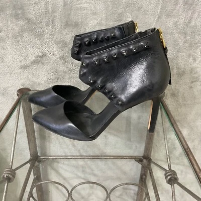 Elliot Lucca Cuero Tachonado Tacones Mujer’s Talla 7.5 Negro Punk Rock Capricho Foto 1 de 4