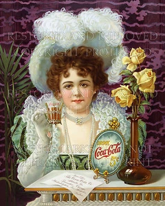 Arte victoriano Coca-Cola 1890 póster foto reproducción ELECCIÓN 5x7 o solicitud CD digital - Imagen 1 de 1