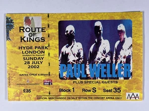 Paul Weller Concert Ticket Hyde Park London Orig Route Of Kings 28th July 2002 - Picture 1 of 12