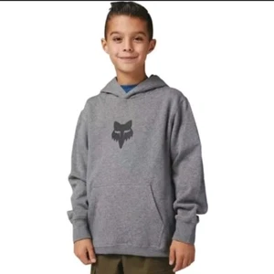 Fox Racing Youth Legacy Pullover Hoodie Sweatshirt Medium Heather Graphite - Picture 1 of 3