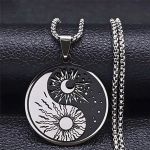 Sonne und Mond - Yin Yang Kette + kostenloses Karkoso-Schmucketui! - Bild 1 von 3
