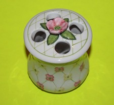 Longaberger Pottery Dogwood Toothbrush Holder