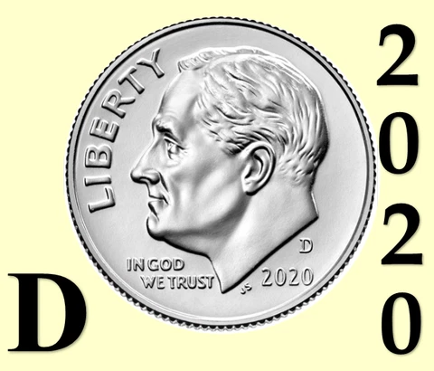 💰  2020 D Roosevelt Dimes - 10C - UNC Cover