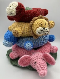 Crocheted Safari Stack'em Baby Toy - Picture 1 of 6