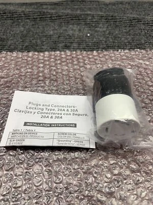 New Plugrand 250V 30A  L6-30R Female Receptacle Locking type - Image 1 of 4