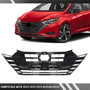 FRONT BUMPER GRILLE ASSEMBLY CHROME & BLACK NEW FOR 2023 2024 2025 NISSAN VERSA - Foto 1 di 8