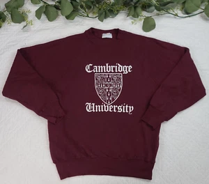 VTG RARE Cambridge University Maroon Pullover Sweater Jumper Size 107cm England - Picture 1 of 6