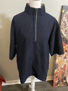 Ping Windbreaker Men Medium Blue Golf Jacket Short Sleeve Half Zip Performance - Picture 1 of 7