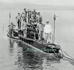 French Naiade Class Q22 Submarine Dorade Sous-marin Français 1909 Photo Article - Foto 1 di 2