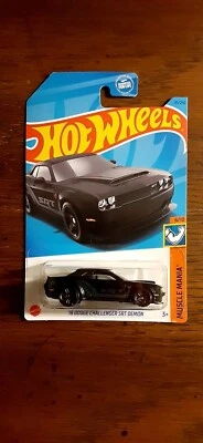 2023 Hot Wheels Mainline #151 Muscle Mania '18 Dodge Challenger BLACK - Image 1 of 2