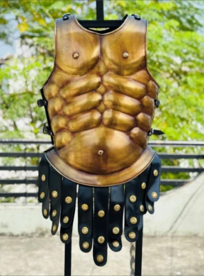 Disfraz de 300 películas espartano, armadura corporal espartana placa de pecho y casco espartano costo Foto 1 de 4