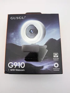 Gusgu G910 2k Quad Hd Webcam For Pc, With Microphone & Light & Privacy Cover - Bild 1 von 3