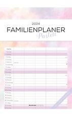 Familienplaner Pastell 2024 - Familienkalender A3 (29,7x42 cm) - mit 5 Spalten%%