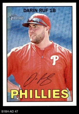 2016 Topps Heritage #47 Darin Ruf Phillies 8 - NM/MT - Image 1 of 2