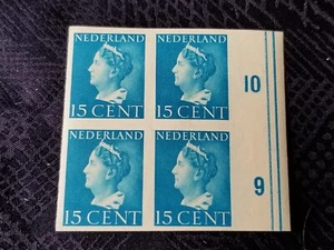 Netherlands 15 Cent 1940 - Imperforated Proof Block of 4 Stamps - MH - B513 - Picture 1 of 3