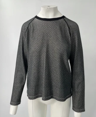 Red Valentino Black Mesh Polka-Dot Cotton Blend Long Sleeve Shirt sz L - Imagem 1 de 4