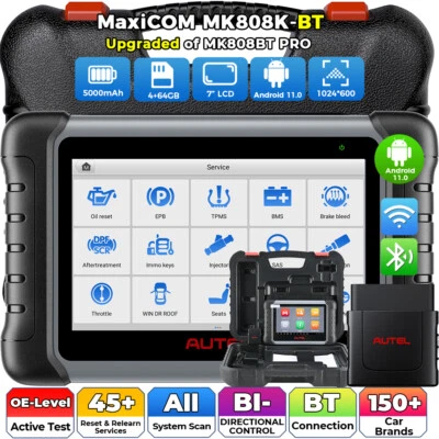 2025 Autel MaxiCOM MK808K-BT Pro Automotive OBD2 Diagnostic Tool AUTO ALL SYSTEM TPMS - Image 1 of 4