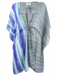 Calvin Klein Women's Striped Caftan Top Swim Cover-Up (S/M, Nectar Multi) - Picture 1 of 4