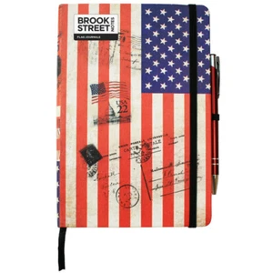 Cuaderno de bandera de EE. UU. - tapa dura A5 - cuaderno de estrellas y rayas - diario de bandera - Imagen 1 de 5
