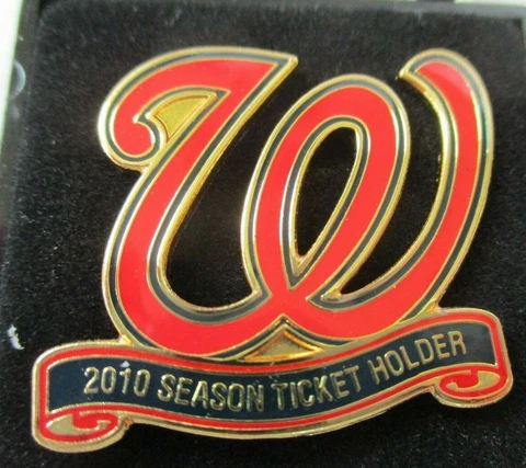 WASHINGTON NATIONALS 2010 SEASON TICKET HOLDER PIN - NEW Cover