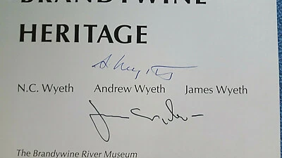 1971 ANDREW WYETH & JAMIE WYETH SIGNED, BRANDYWINE MUSEUM book + Opening Invite - Image 1 of 4