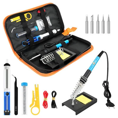 Profi Lötkolben Set Lötset Feinlötkolben Regelbar Soldering Iron Kit 60W 80W DHL - Bild 1 von 4