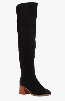 Botas por encima de la rodilla Kelsi Dagger para mujer talla 5,5 negras gamuza Brooklyn tacón bloque Foto 1 de 4