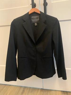 Blazer BITTEN Sarah Jessica Parker Vintage Negro Bolsillos Mujer’s Talla Mediana Foto 1 de 4
