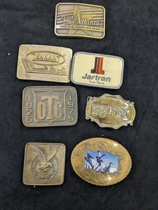Vintage Gürtelschnalle 7 Stück, Team Atlanta, TENNANT, OTC, MUDD, FOOE - Bild 1 von 9
