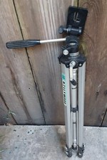 Vintage Hollywood Acme- Lite Aluminum Camera Video Tripod w/Crank 3-Way Pan Tilt