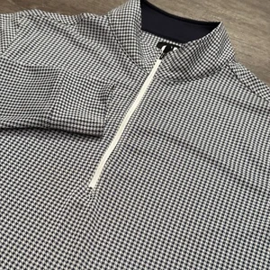 FootJoy Sweater Adult Small Blue Houndstooth 1/4 Zip Performance Golf Outdoor - Picture 1 of 10