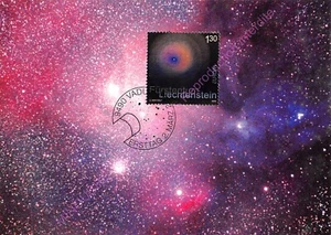 Maximum Card FDC LIECHTENSTEIN Astronomy Europe 2009 March MK 297 - Picture 1 of 2