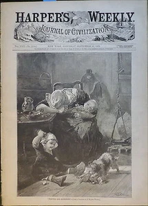 Balkan Europäische Türkei Karte 1878 Kommunismus Bedrohung Thomas Nast - Witwe mit Kindern - Bild 1 von 4
