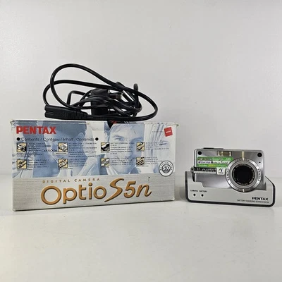 Pentax Optio S5n 5.0MP Digital Camera - Tested Working Boxed With Charger  - Image 1 of 4