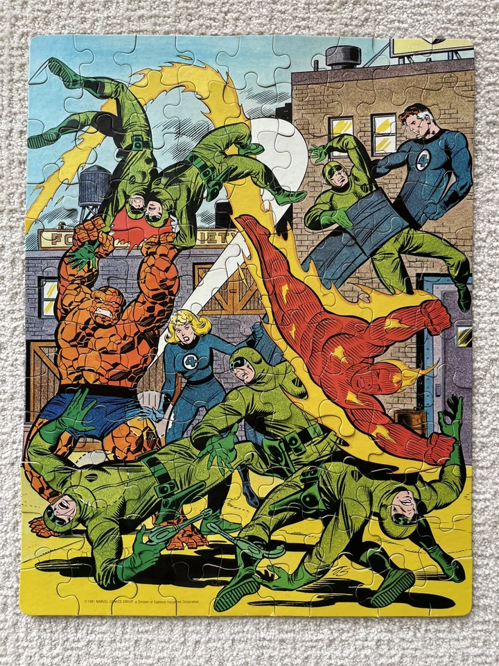 Vintage Marvel Comics Fantastic Four Jigsaw Puzzle 1981 Complete 100 Pieces #458 - Image 1 of 2