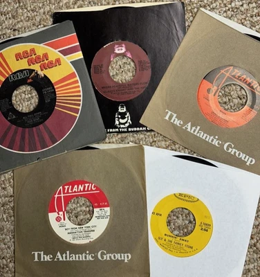 RARE LOT 70's 80's R&B N.SOUL FUNK HIP HOP 7" vinyl 45's w/RARE DJ PROMO - Image 1 of 4