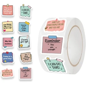 500Pcs Motivational Sticker Aesthetic Label Sticker for Water Bottle Scrapbook - Picture 1 of 8