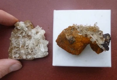 Quartz Sidérite 2 pièces ~ Chachatier  ~ Isère ~ Minéraux Alpins - Photo 1/4