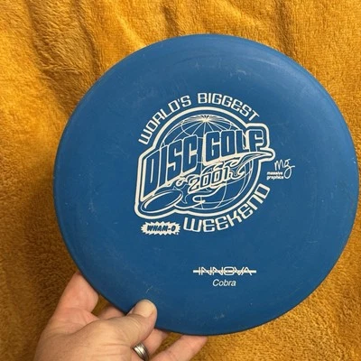 2001 Innova Cobra 180g Frisbee Golf Disc PFN Pat# Ontario Blue WBDGW - Image 1 of 4