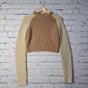 Aritzia Wilfred Free Colorblock braun Meridian Pullover Alpaka Mischung Größe Small - Bild 1 von 9