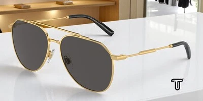 Gafas de sol para hombre Dolce & Gabbana DG2296 02 87 dorado gris oscuro 58 mm Foto 1 de 4