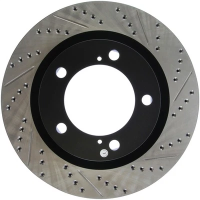 StopTech 127.44156L Front Left Drilled Disc Brake Rotor for 07-19 Toyota Tundra - Image 1 of 4